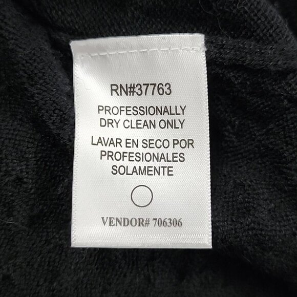 Laundry by Design Women's Black Knit Wrap V-Neck Hip Belt Dress Size Small - Picture 12 of 16